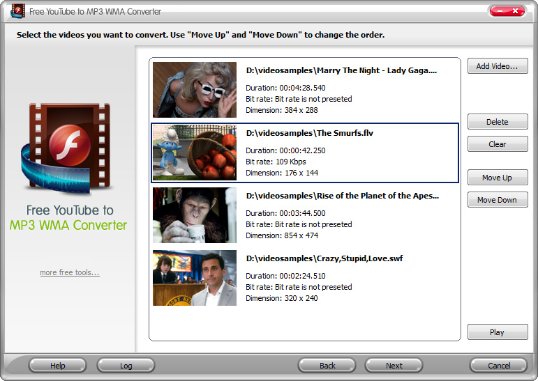 Free Video to MP3 WMA Converter